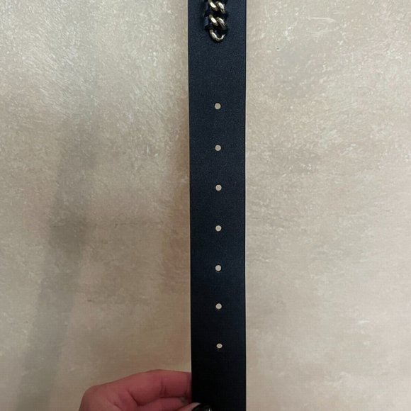 NEW White House Black Market - Black Chain Leather Belt - Sz M - NWT main image 10